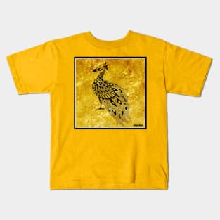 golden peacock ecopop Kids T-Shirt